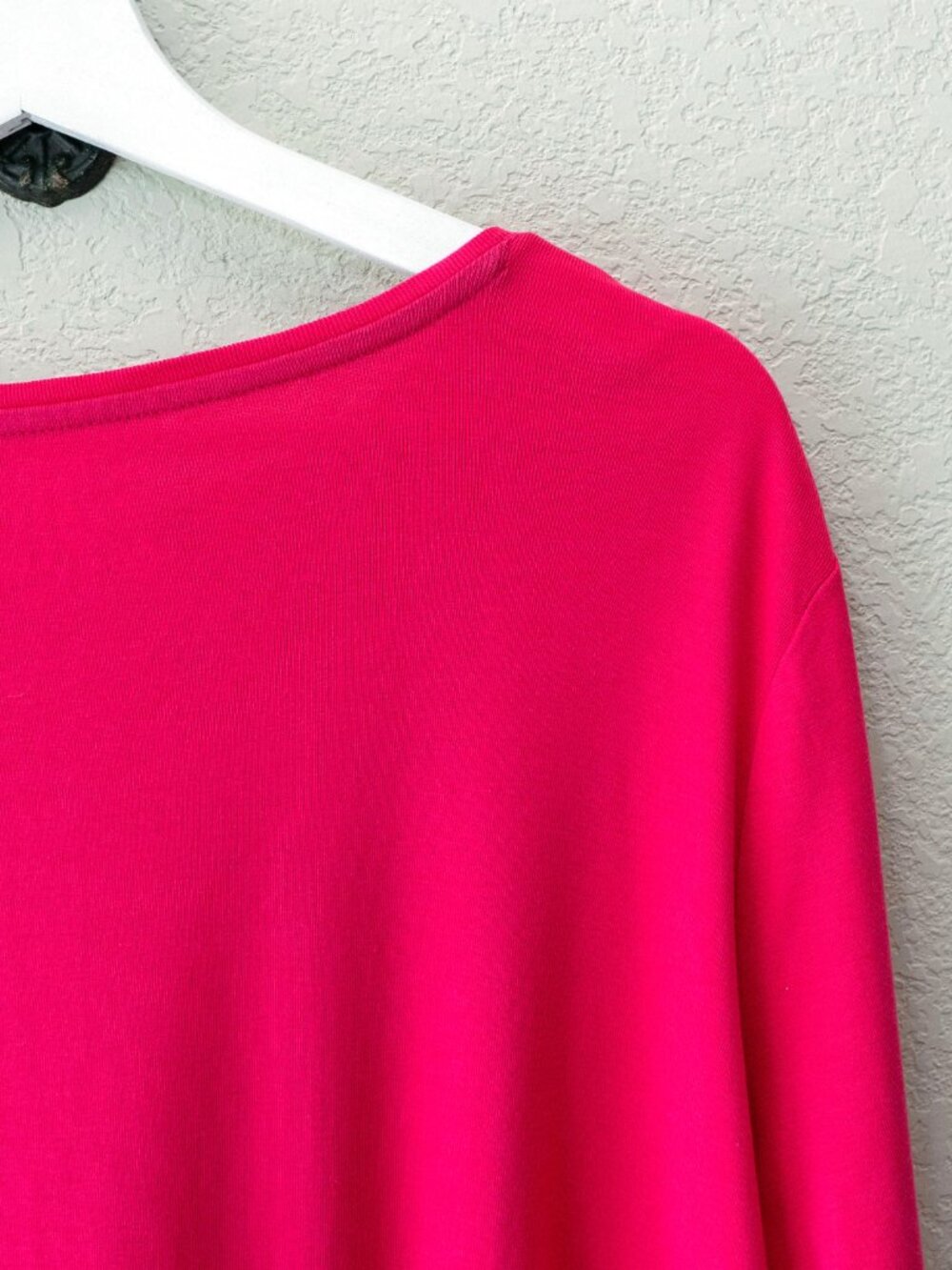Talbots Pima Cotton Top 2X Pink Long Sleeve Soft Stretch Casual Plus Size Basic - Picture 9 of 11